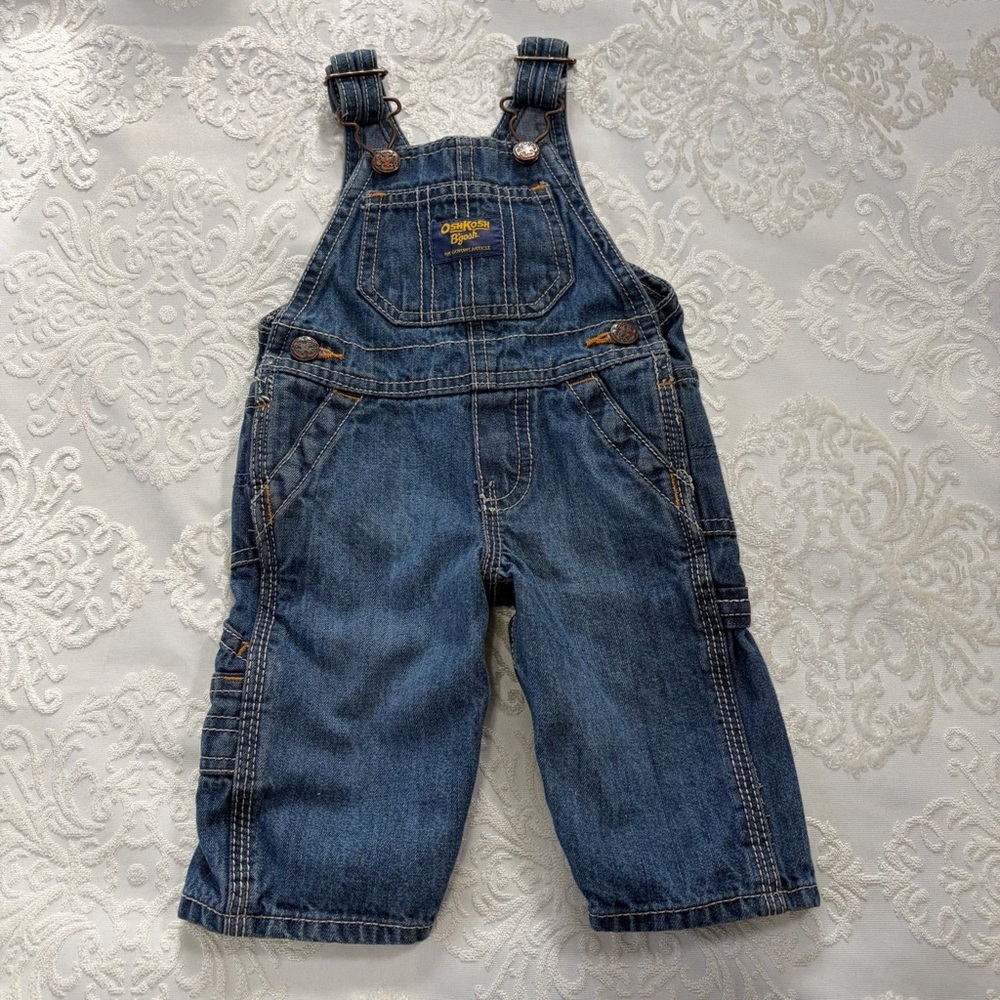 Oshkosh B’gosh Denim Overalls Dark Wash Size 3 months